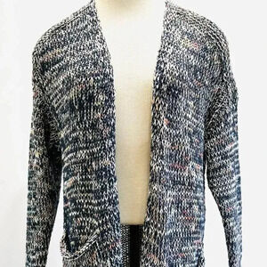 CASLON Women Long Sleeve Open Front Knit Multi-Colored Cardigan Sweater Size XS